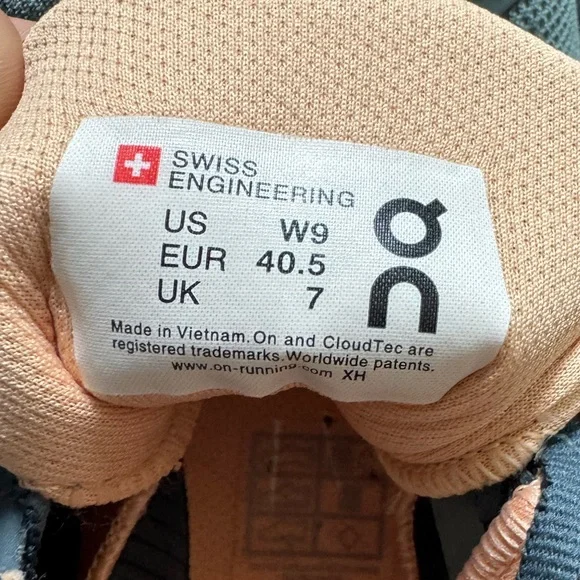 On Running Blue Athletic Shoes with Breathable Mesh and Sleek Design - Picture 7 of 8